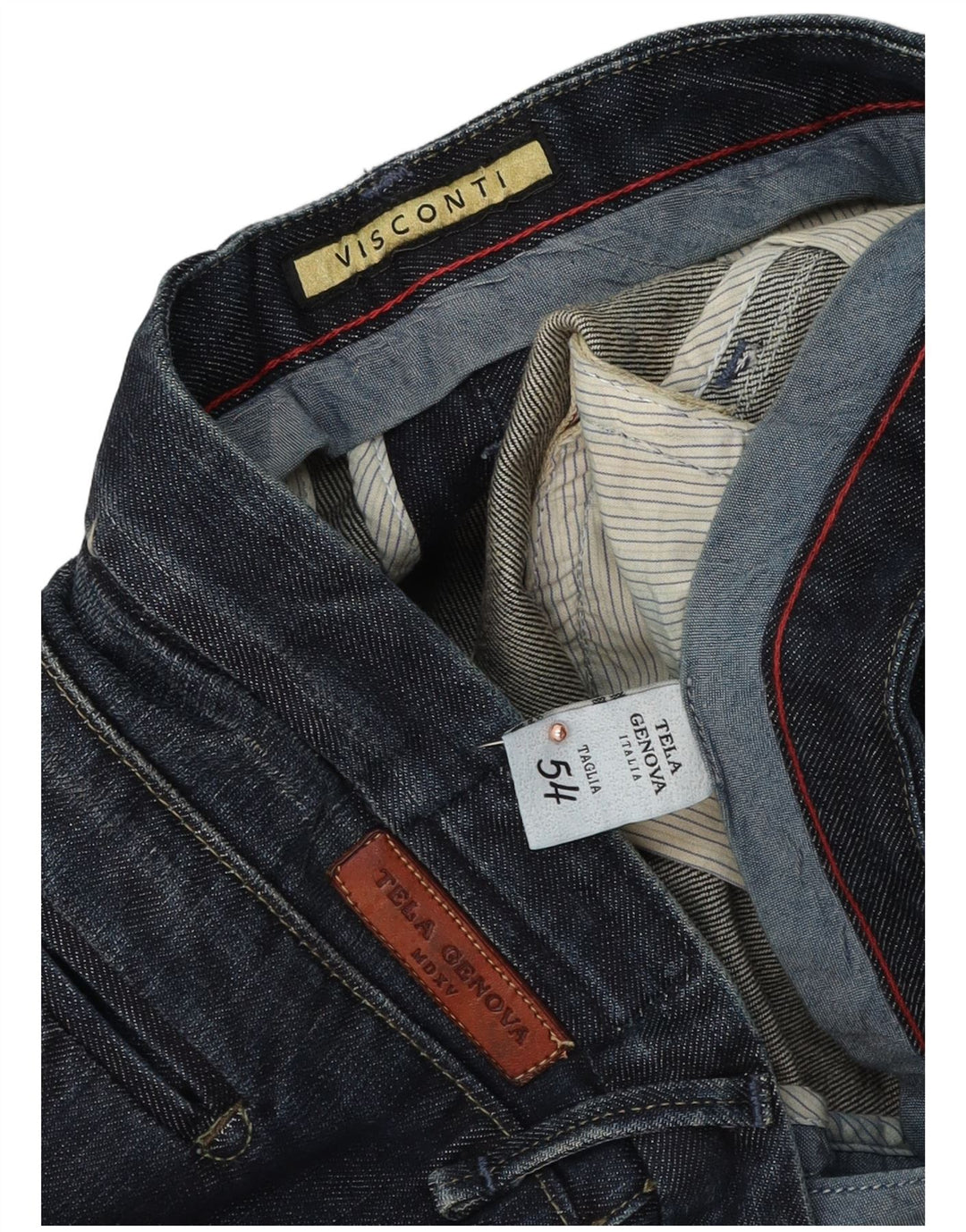 VISCONTI Blugi Drepți Bărbați IT 54 2XL W38 L32 Albastru Bumbac