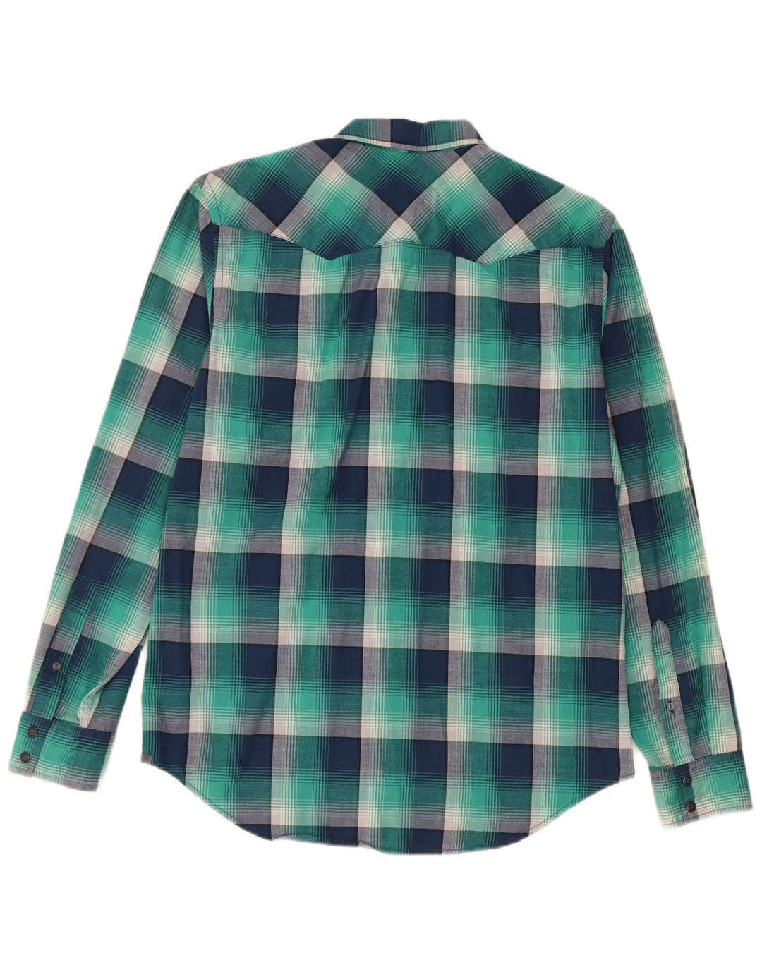 Cămașă pentru bărbați American Eagle Outfitters Slim Fit, bumbac cu carouri, albastru bleumarin mediu