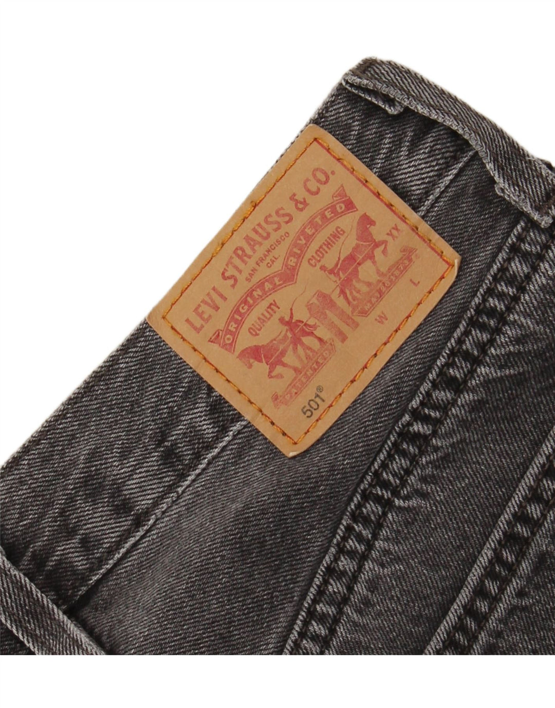 LEVI'S Womens 501 Cropped Jeans W26 L23 Grey