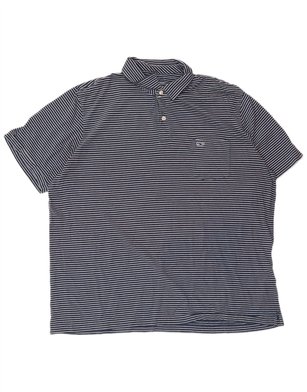 VINEYARD VINES Tricou polo pentru bărbați, XL, albastru, cu dungi, bumbac