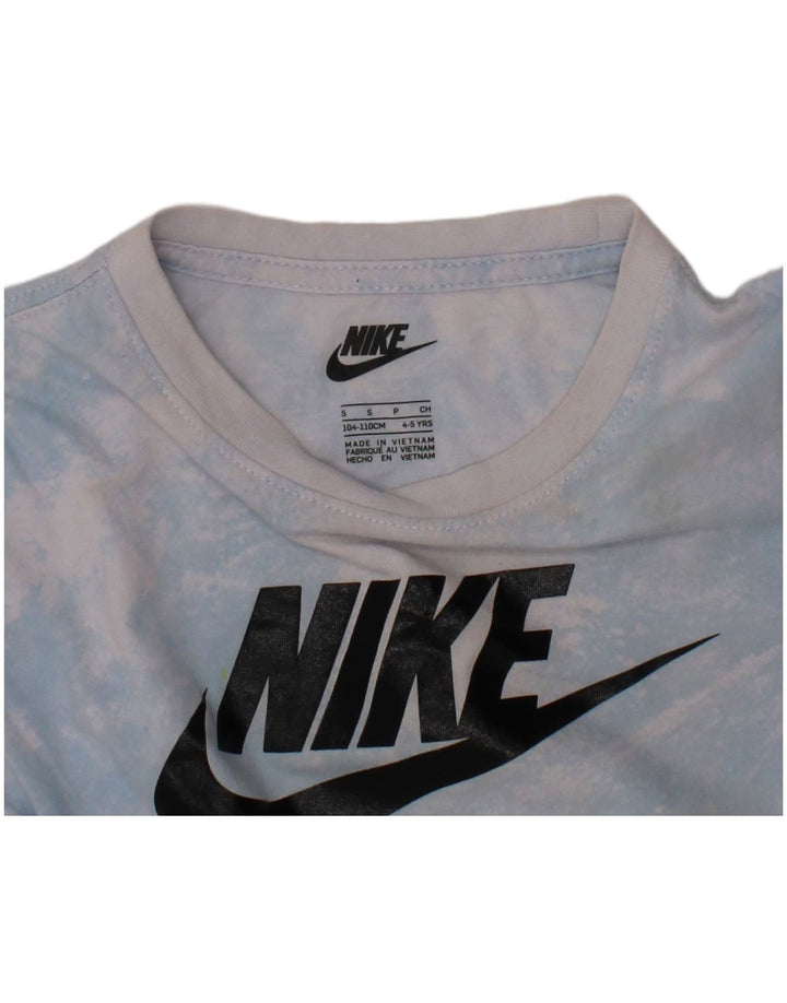 Tricou grafic pentru băieți NIKE Top 4-5 ani mic albastru Tie Dye