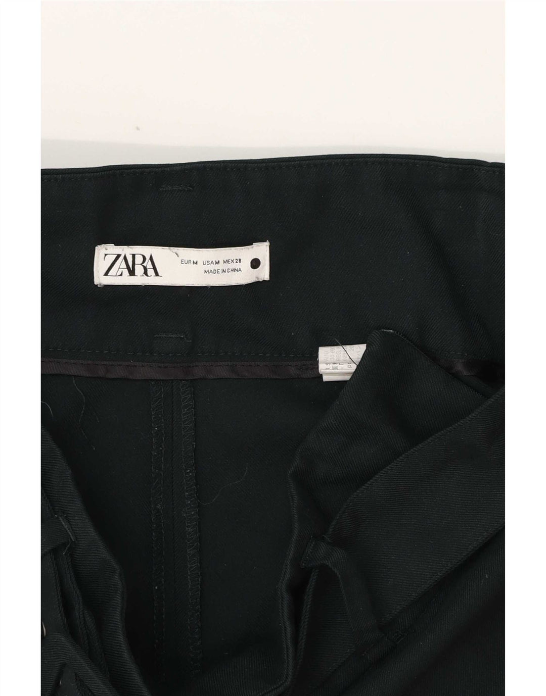 Pantaloni tăiați pentru femei Zara cu picioare largi Mediu L30 L25 Poliester verde