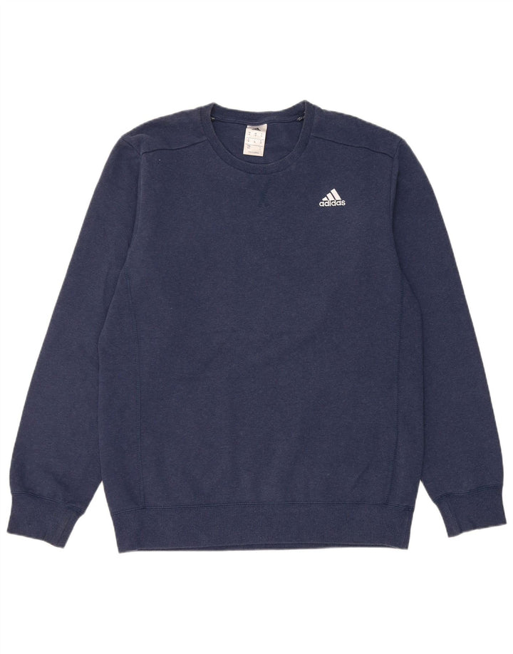 Hanorac pentru bărbați Adidas Jumper mediu din bumbac bleumarin