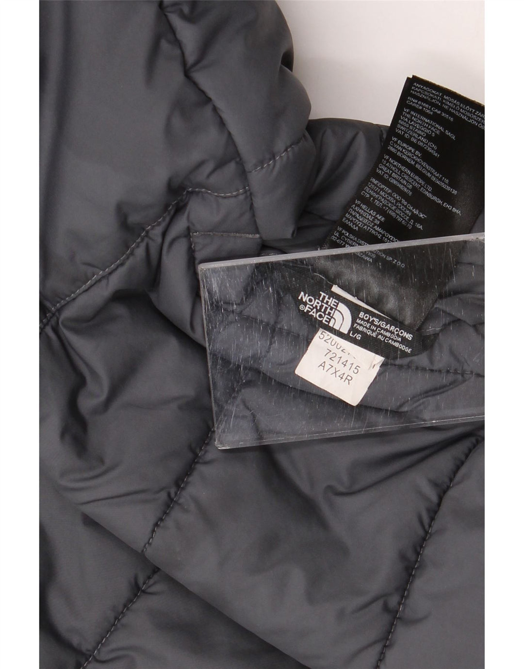 Jachetă căptușită pentru băieți The North Face 11-12 ani, mare, gri, colorblock