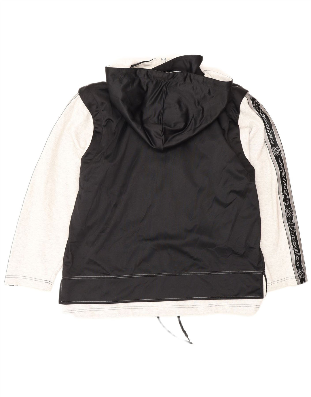 Jachetă de top pentru trening cu glugă pentru bărbați Champion, negru mediu, color block