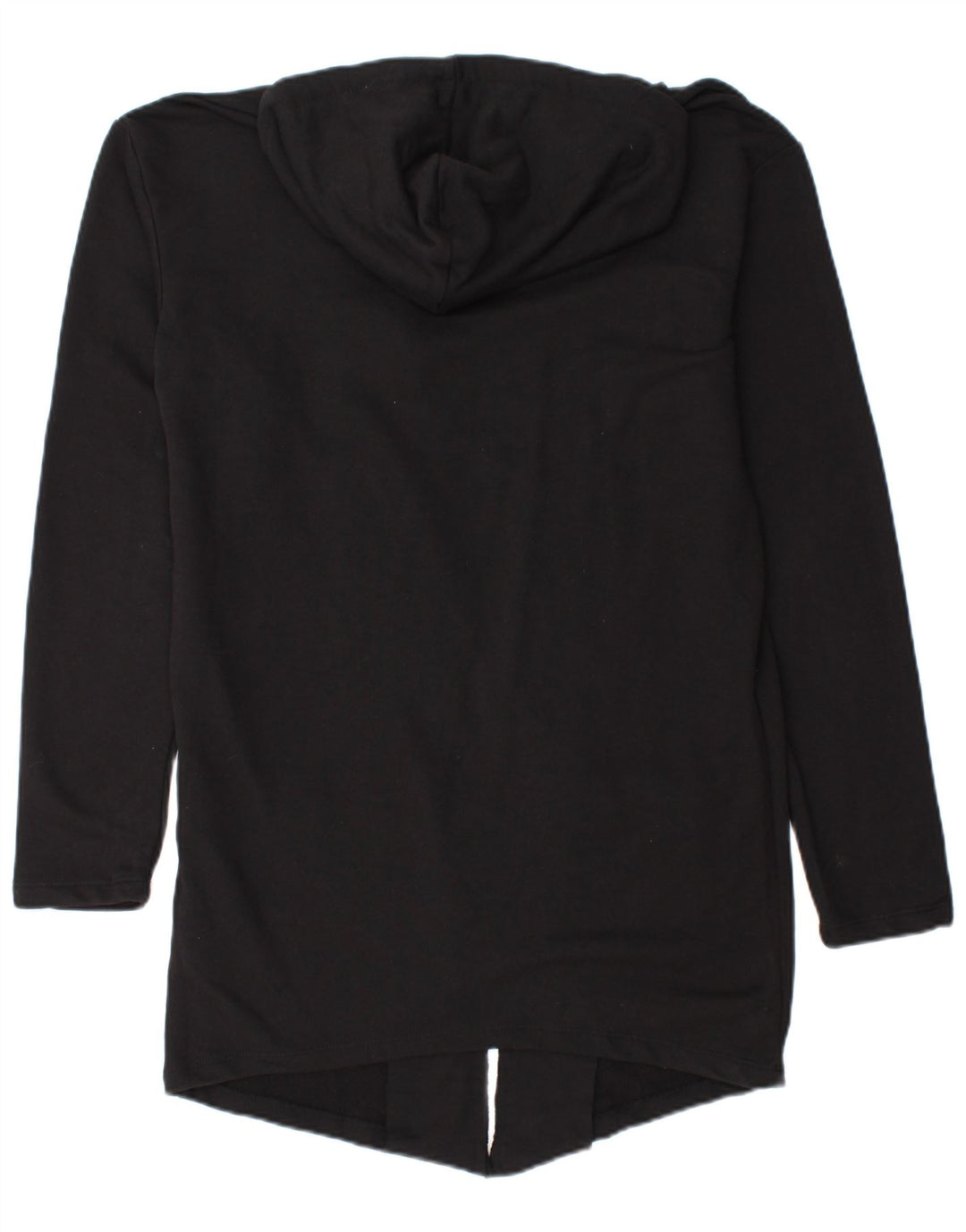 Pulover cardigan cu glugă cu paragate ZARA UK 10 Bumbac negru mic
