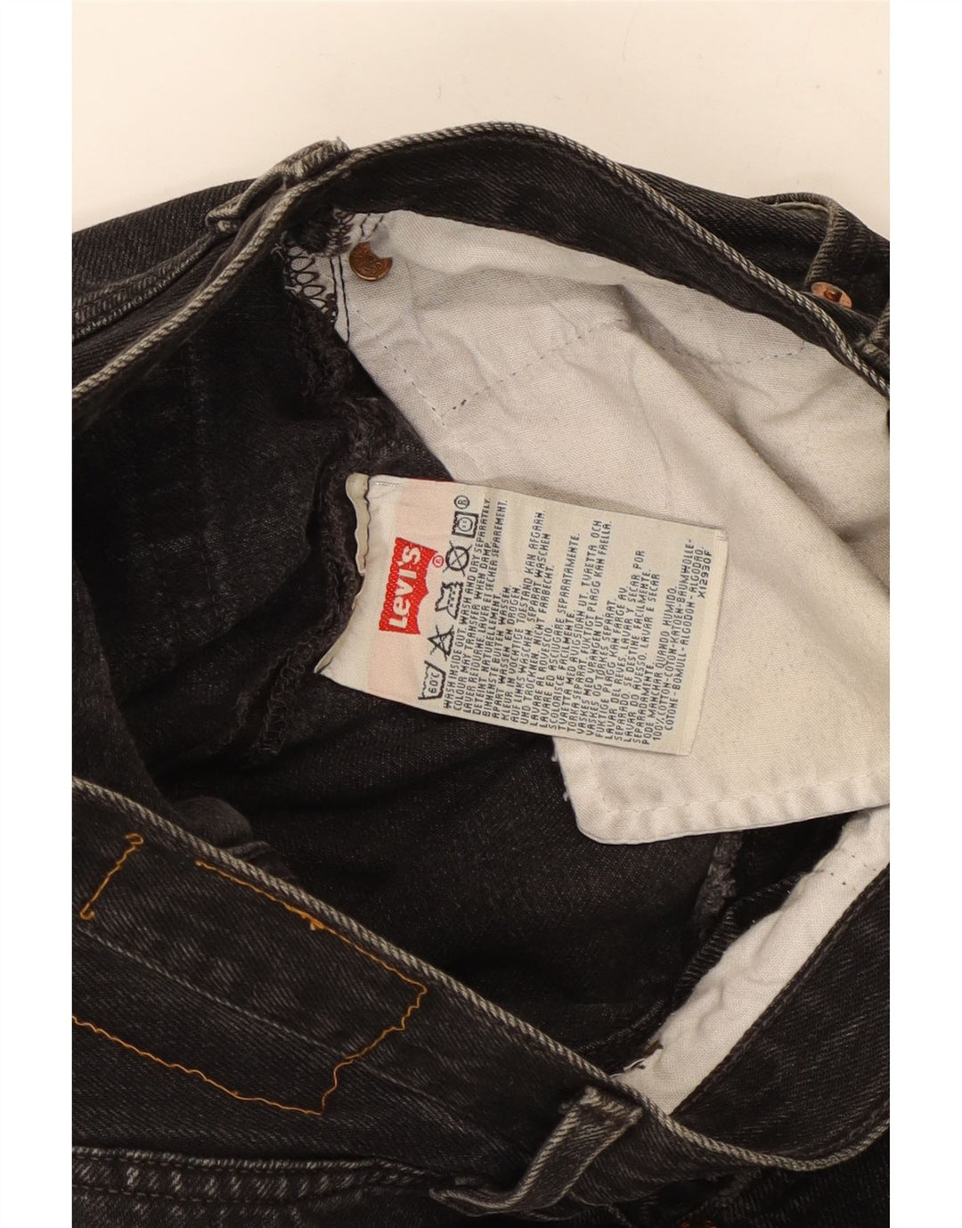 Blugi drepti pentru femei Levi's W28 L28 bumbac negru
