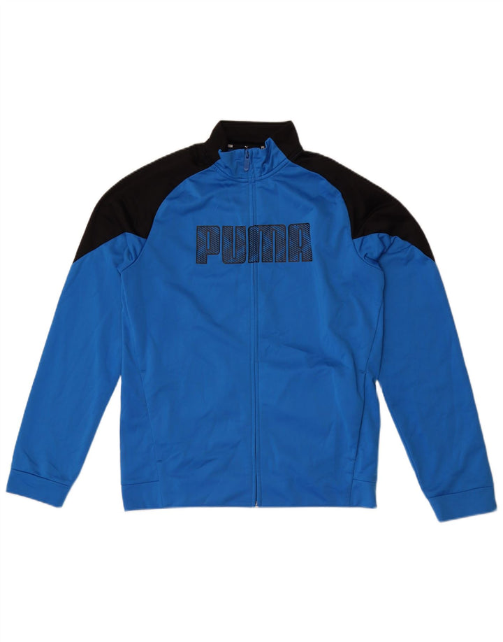 Jachetă de trening cu grafic Puma pentru băieți 15-16 ani, albastru, color block