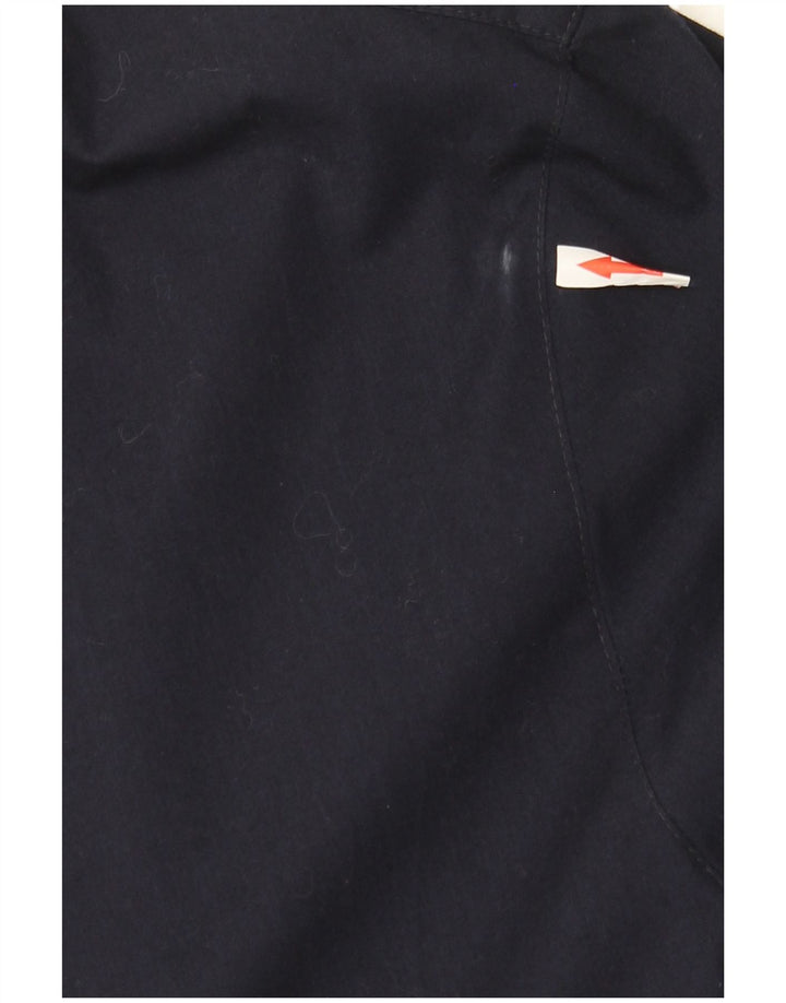 Pardesiu supradimensionat reversibil vintage pentru femei UK 18 XL bleumarin