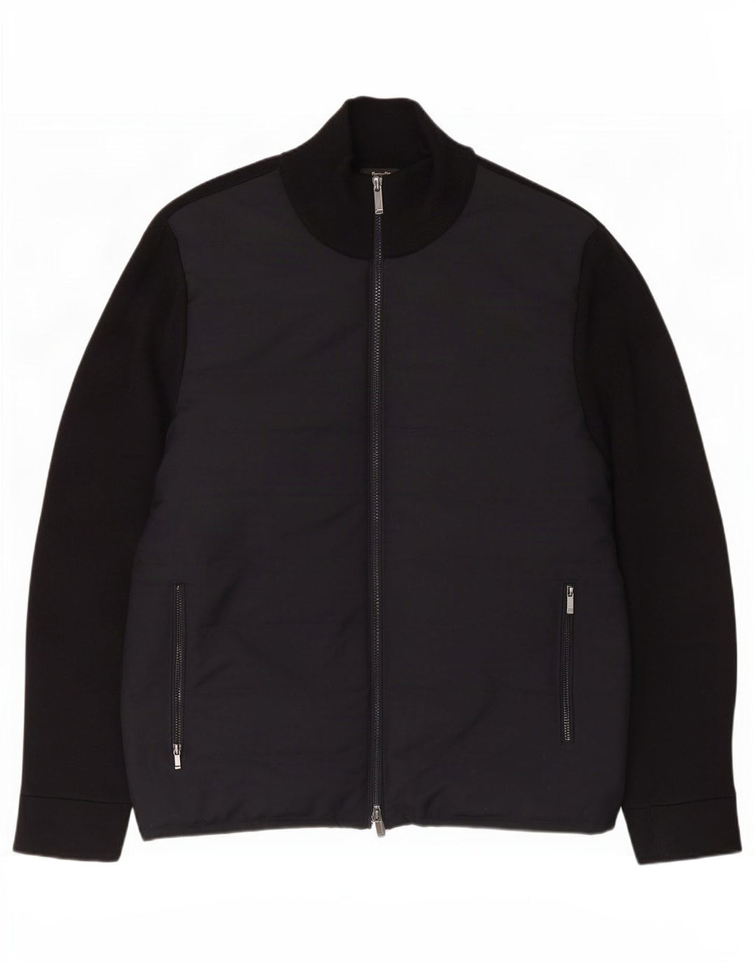 Jachetă Bomber Massimo Dutti pentru bărbați UK 42 XL bumbac negru