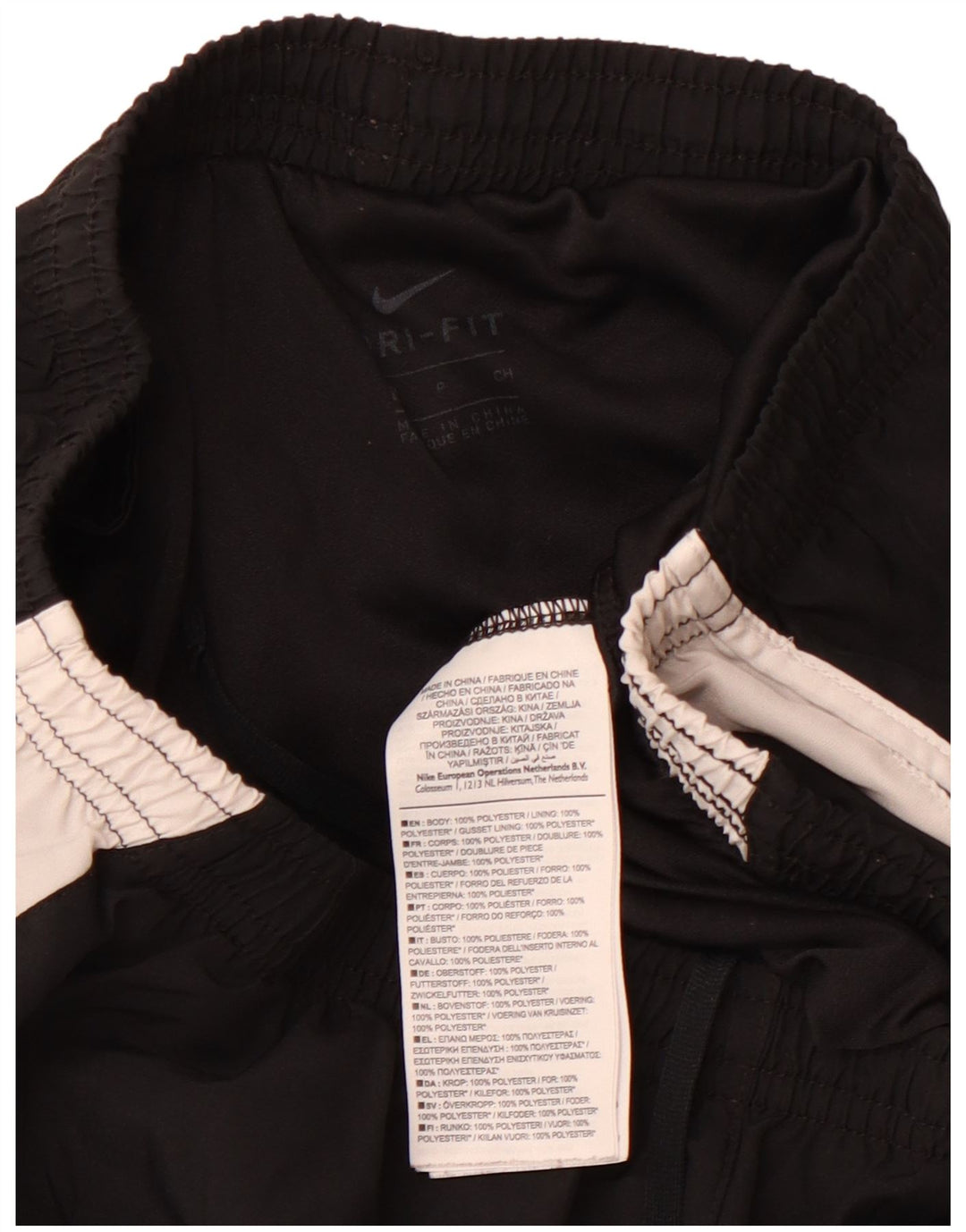 Pantaloni scurti sport NIKE Dri Fit pentru femei UK 8, negru, poliester color bloc