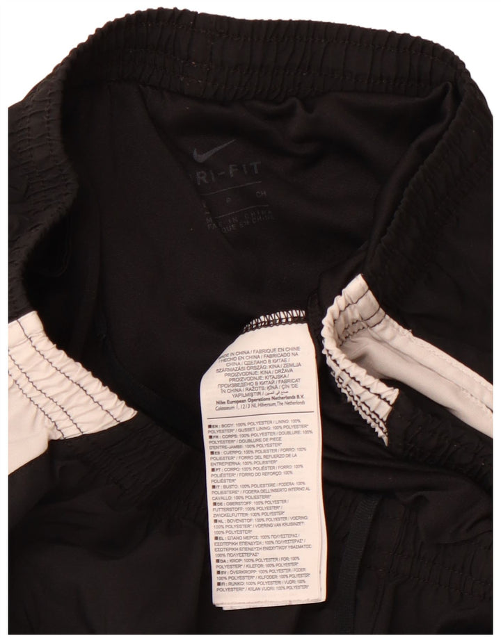 Pantaloni scurti sport NIKE Dri Fit pentru femei UK 8, negru, poliester color bloc