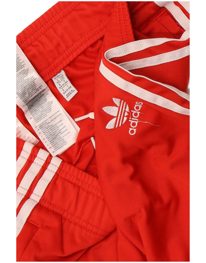 Adidas Băieți Pantaloni Trening Pantaloni Joggeri 13-14 Ani Poliester Roșu
