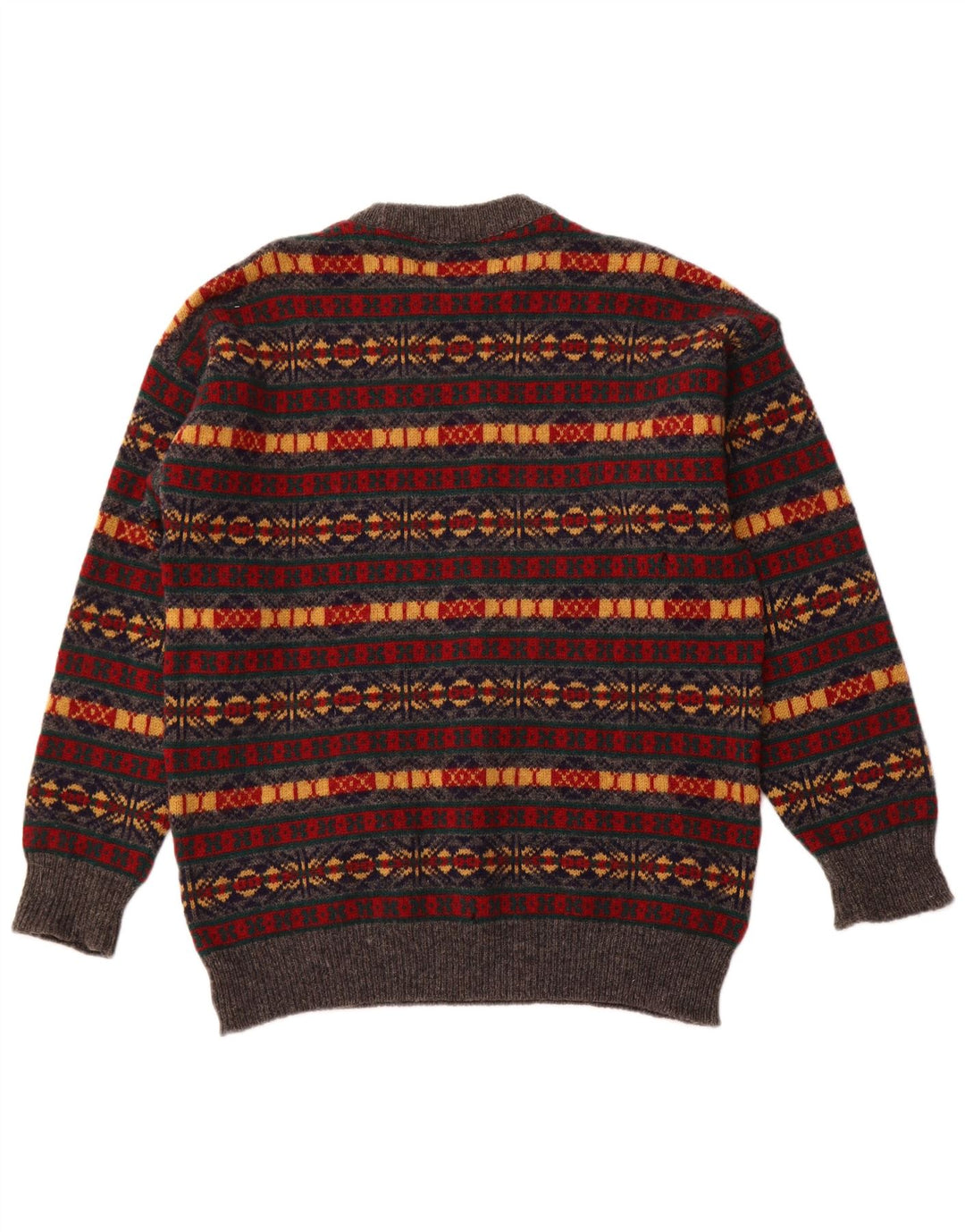SF. BERNARD Pulover pentru bărbați cu decolteu rotund, mare, multicolor, Fair Isle