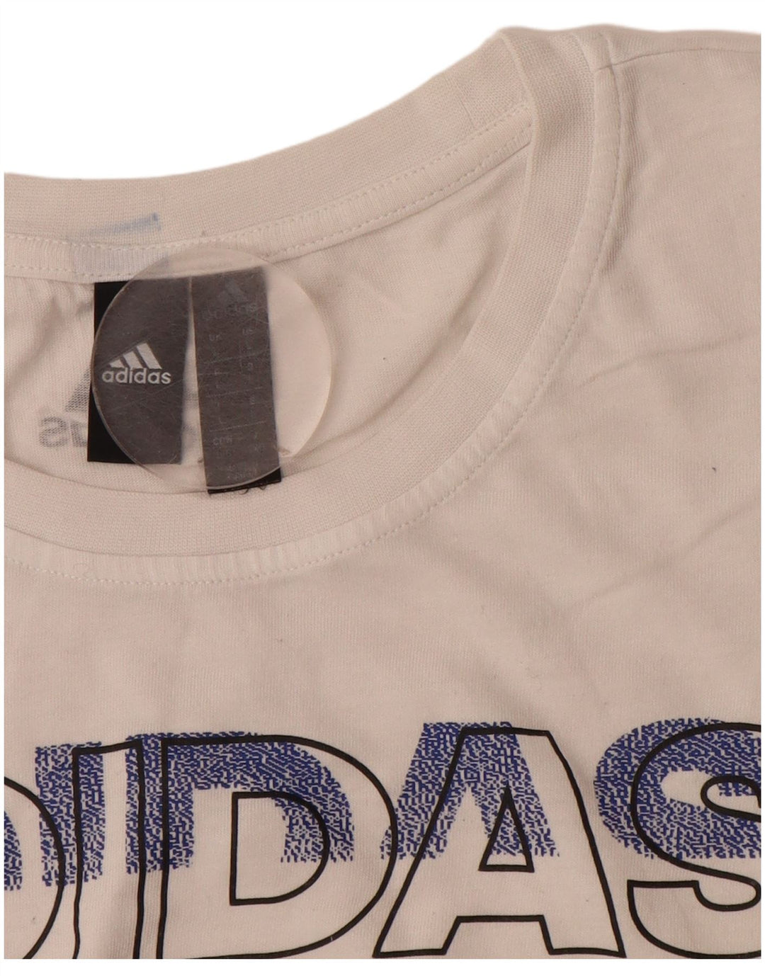 Tricou grafic Adidas pentru bărbați Top mare din bumbac alb