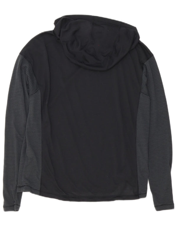 Top cu glugă Under Armour pentru femei Heat Gear cu mânecă lungă UK 10 Small Black