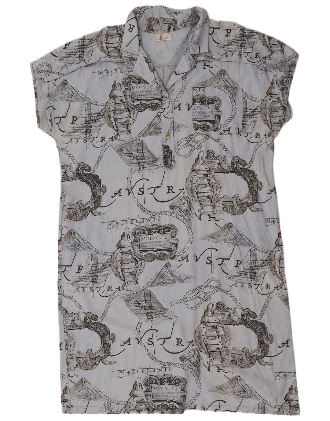 Rochie Schimbată Grafică Romy pentru Damă IT 54 3XL Albastru