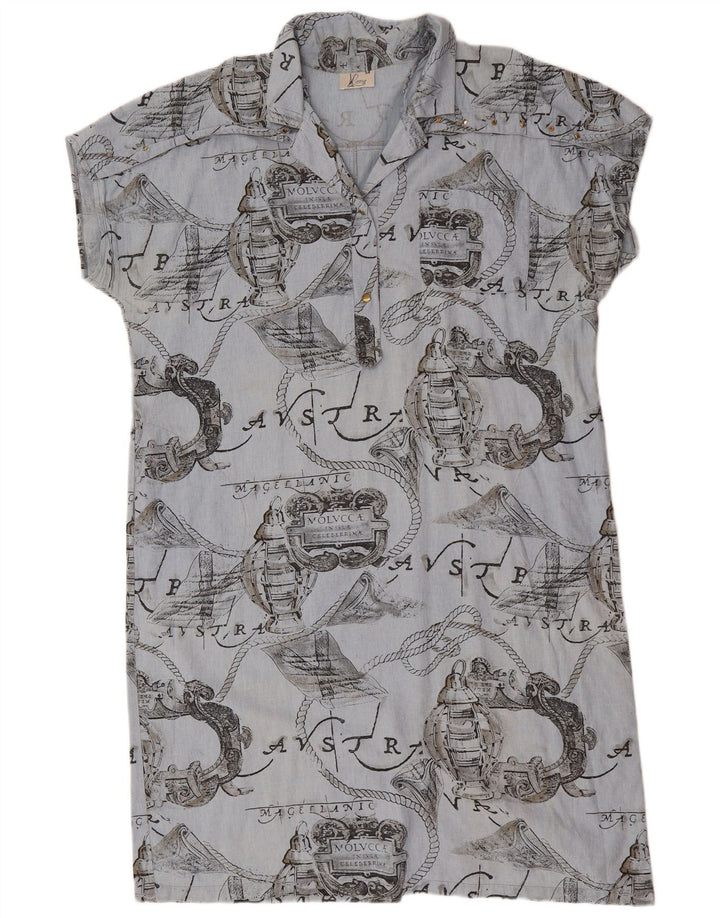 Rochie Schimbată Grafică Romy pentru Damă IT 54 3XL Albastru