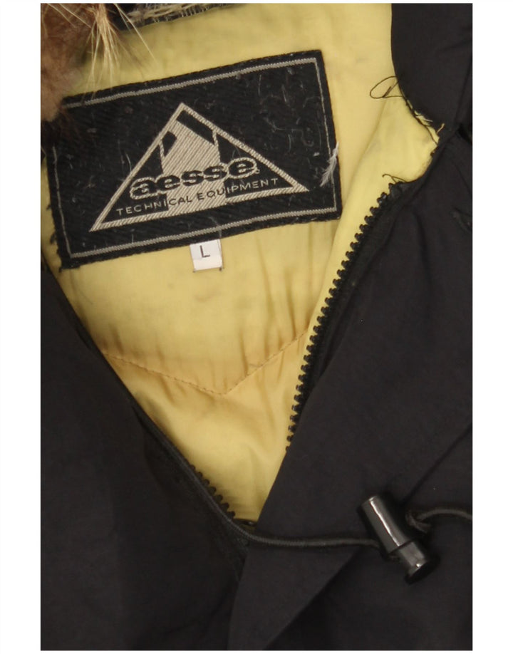 Jachetă parka cu glugă pentru bărbați AESSE UK 40 Large Black