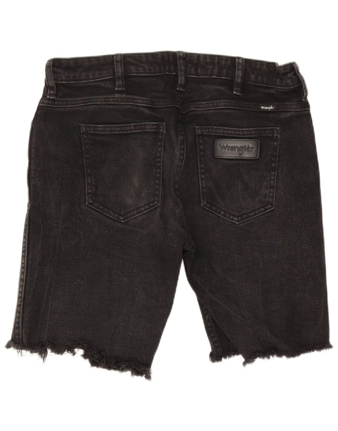 Pantaloni scurți din denim învechit Wrangler pentru femei W30 bumbac mediu negru