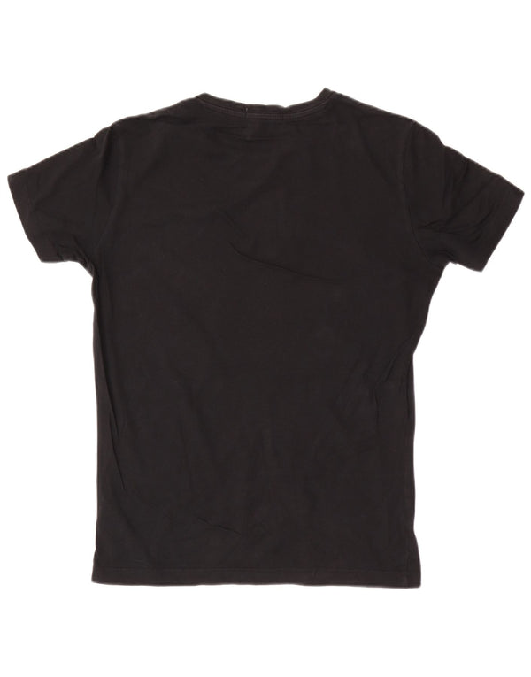 Tricou grafic pentru bărbați Calvin Klein Jeans Top, bumbac mediu negru