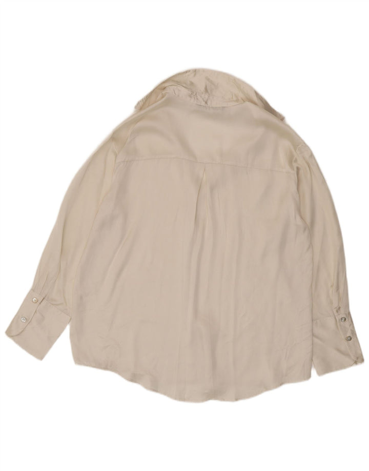 Bluză cămașă supradimensionată pentru femei Zara UK 14 Medium White
