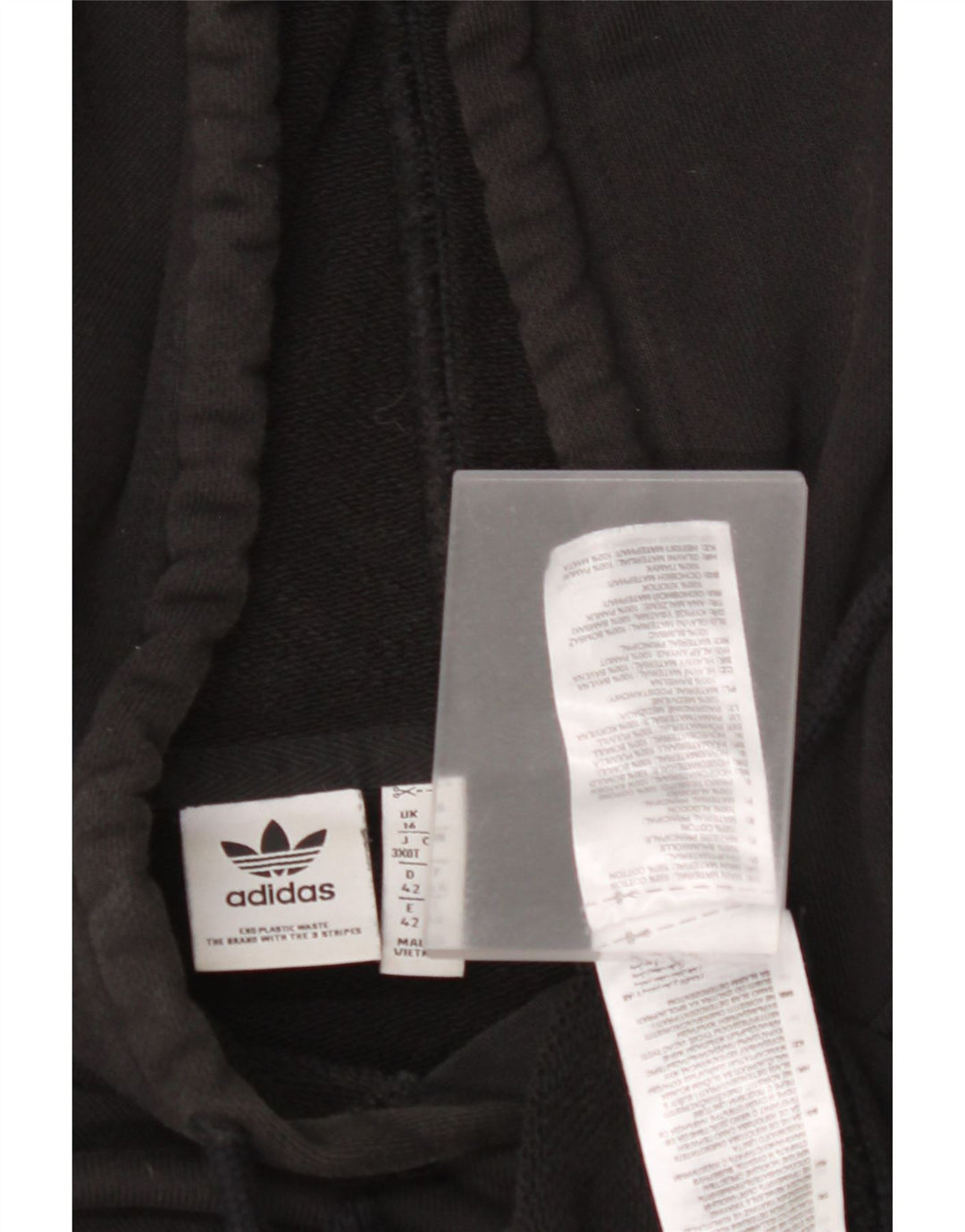 Pulover supradimensionat pentru femei ADIDAS UK 16, mare, negru, bumbac