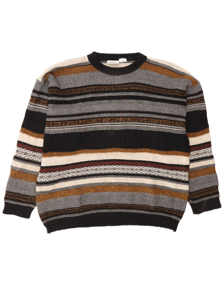 Pulover pentru bărbați Cambio cu gât turnat IT 56 2XL, cu dungi multicolore