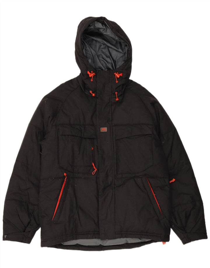 Jachetă căptușită cu glugă pentru bărbați HELLY HANSEN UK 38 Nylon mediu negru