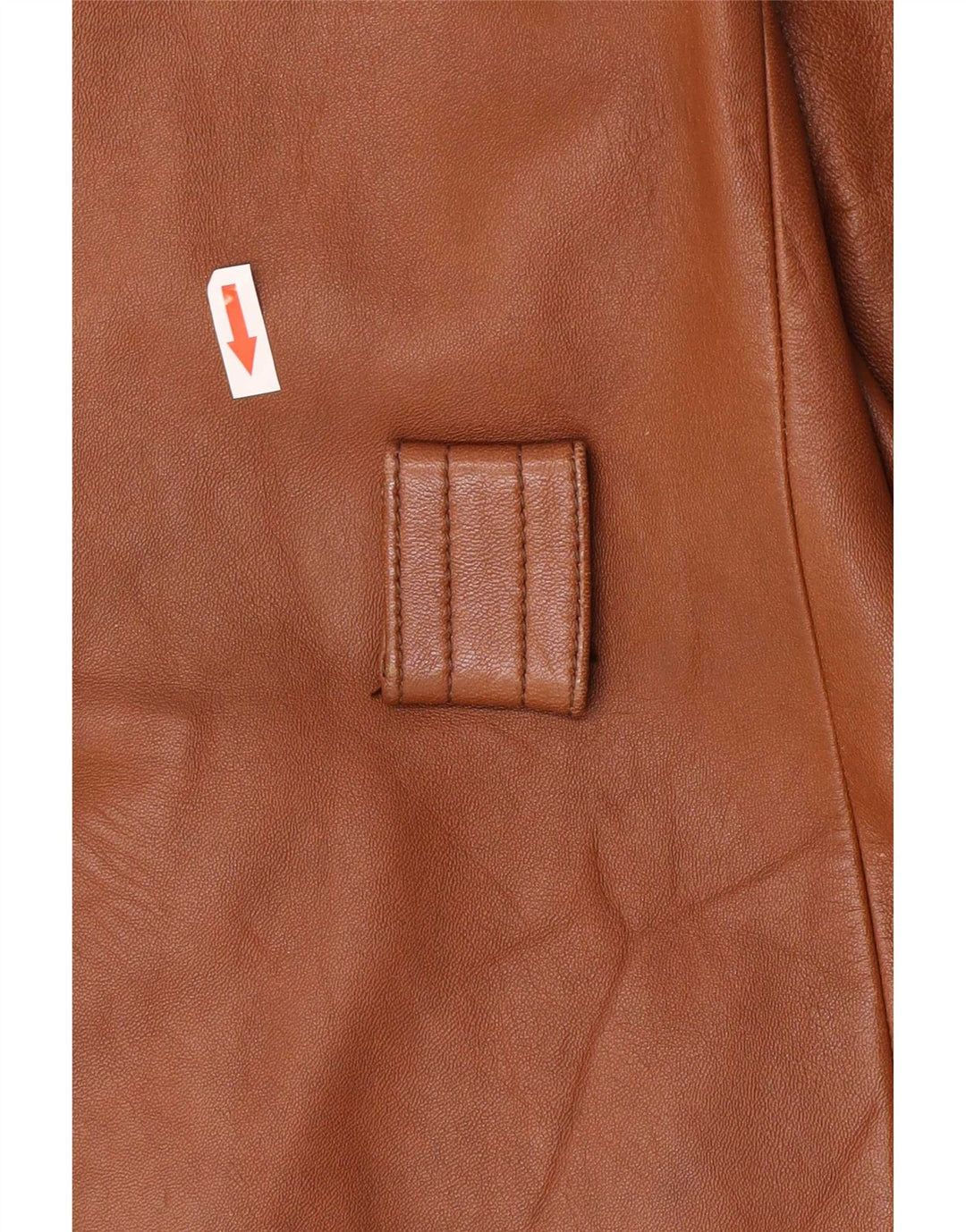 Jachetă de piele vintage pentru femei cu 3 nasturi UK 8 mic maro