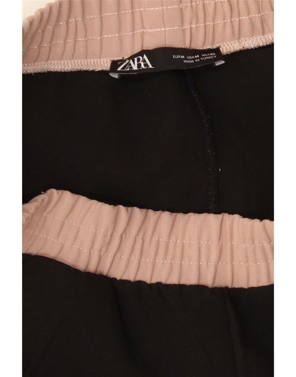 Pantaloni de trening pentru femei Zara Joggeri UK 12 Medium Black Colorblock