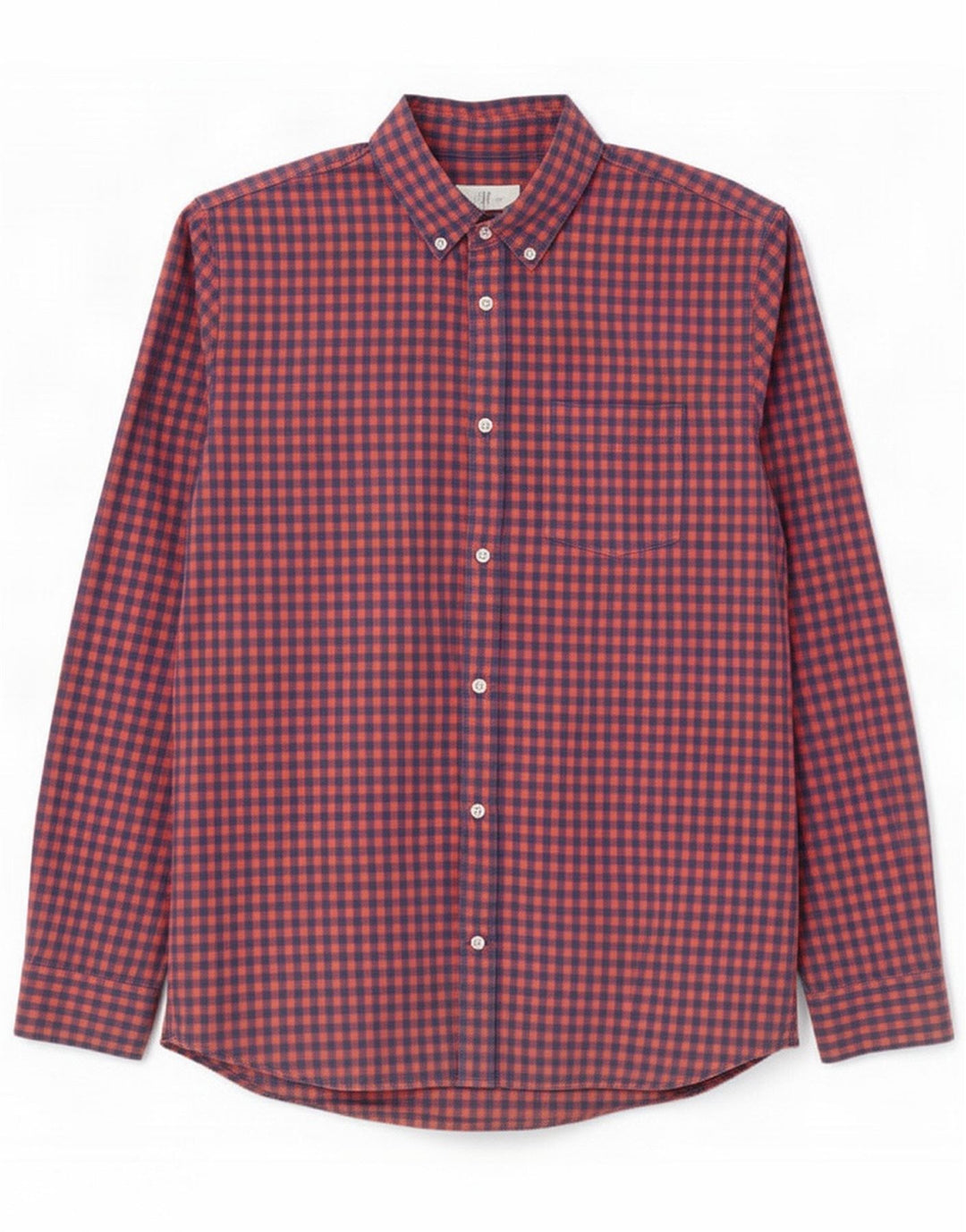 Gap Cămașă pentru bărbați slim fit, mare, roșu, bumbac vichy
