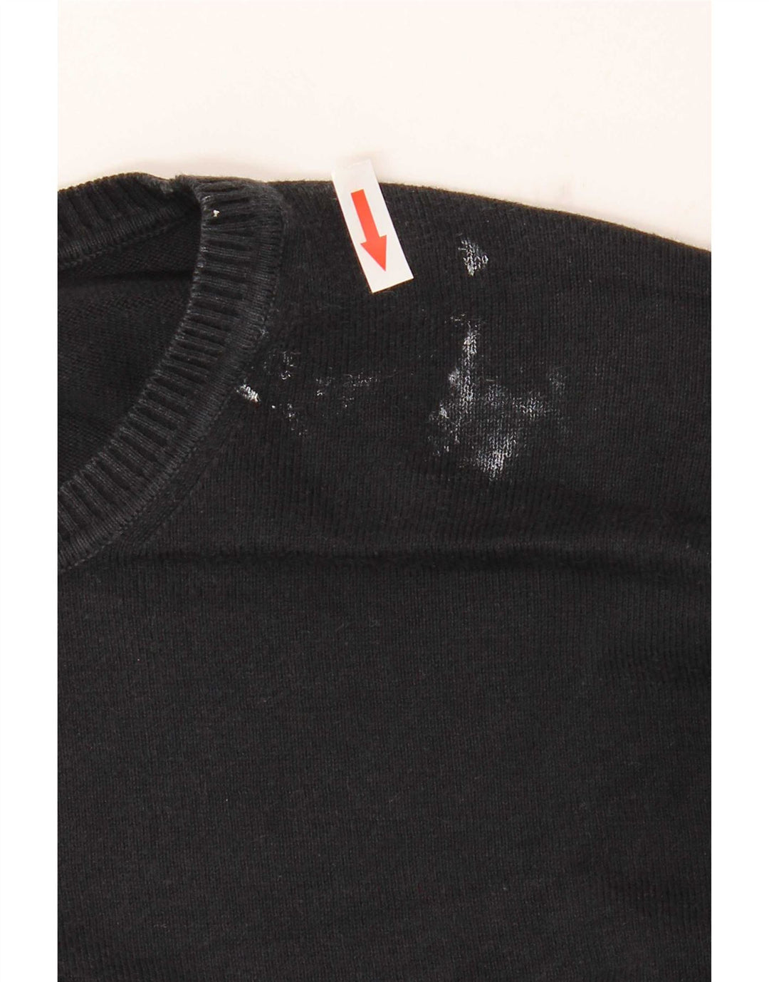 Pulover pentru bărbați cu gât roșu Benetton, mare, negru
