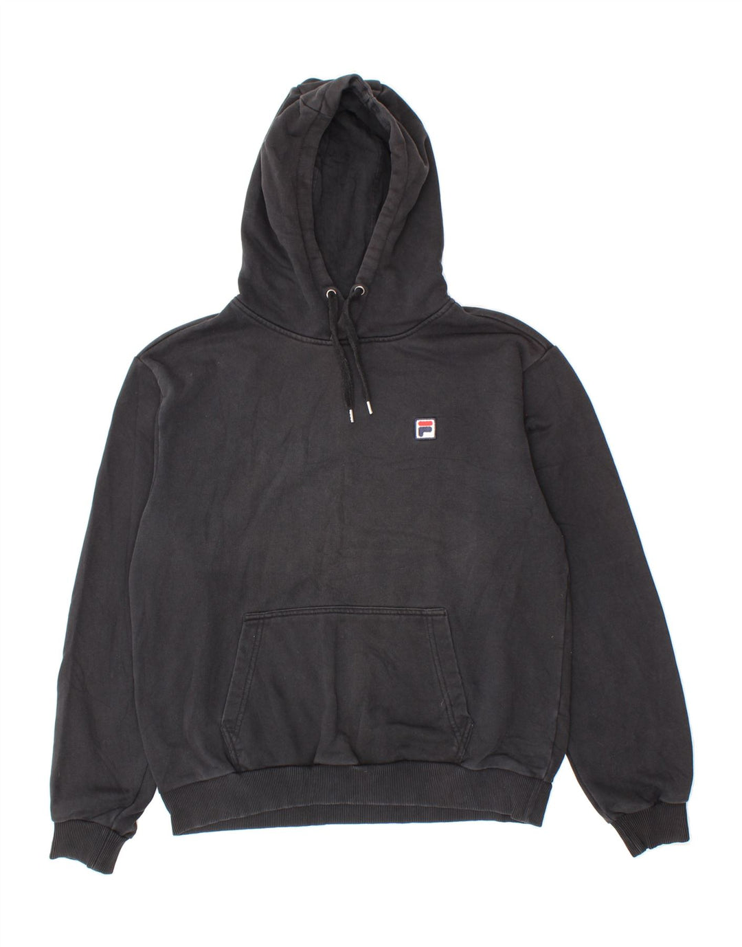 FILA Mens Hoodie Jumper Medium Black Cotton Vintage Fila and Second-Hand Fila from Messina Hembry 