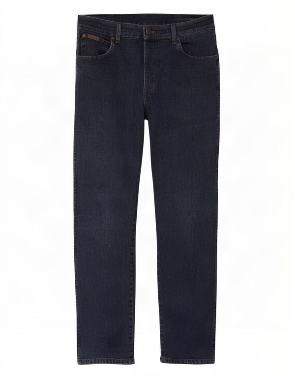 Blugi drepte stretch pentru bărbați Wrangler Texas W33 L30 bumbac bleumarin