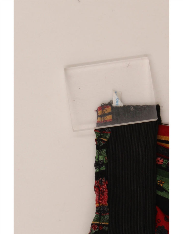 Fustă A-Line pentru femei VINTAGE cu talie înaltă W24 XS bumbac floral multicolor