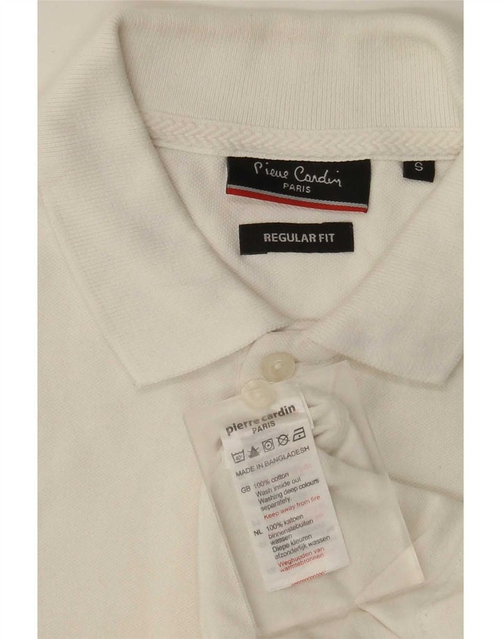 Cămașă polo Pierre Cardin pentru bărbați, de culoare albă, mică