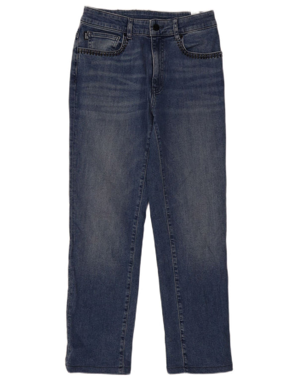 Blugi drepti pentru femei Moschino L28 L27 Bumbac albastru