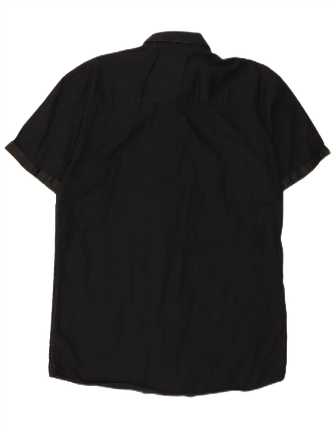 Cămașă cu mânecă scurtă Jack & Jones pentru bărbați, bumbac negru mare