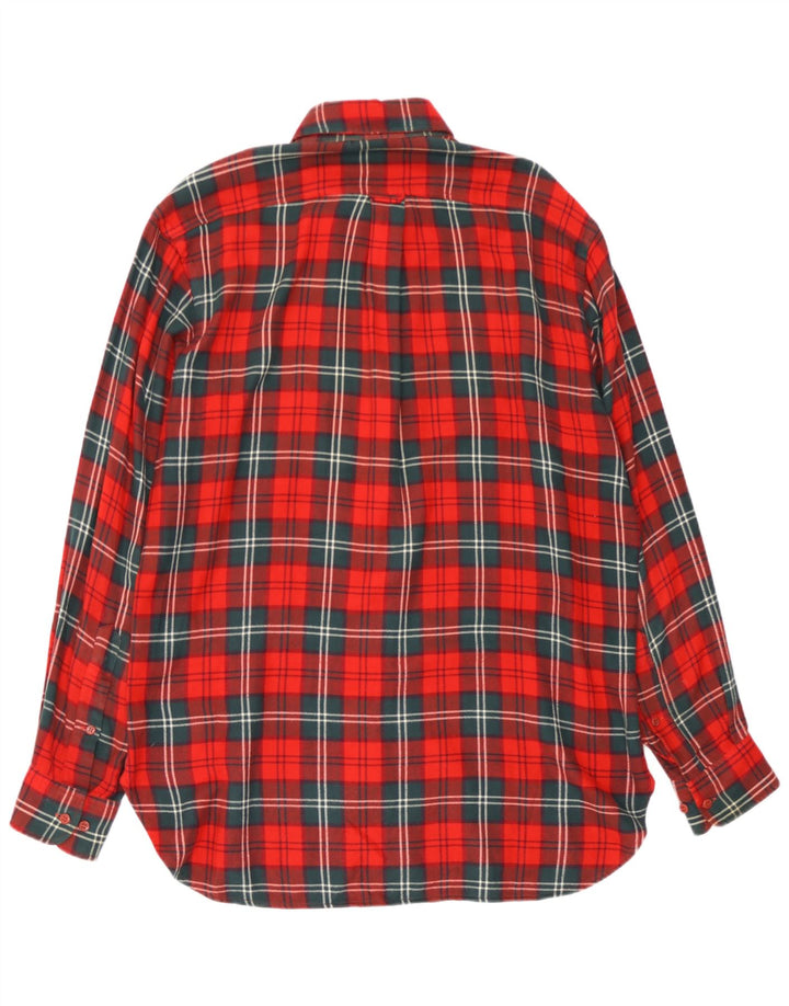 Cămașă de flanel pentru bărbați Les Copains Mărimea 43 17 XL Red Check