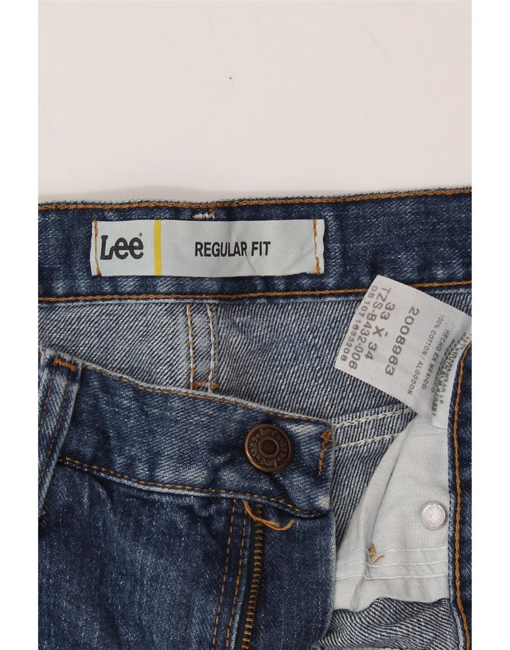 LEE Mens Regular Fit Denim Shorts W33 Medium Blue Cotton Vintage Lee and Second-Hand Lee from Messina Hembry 