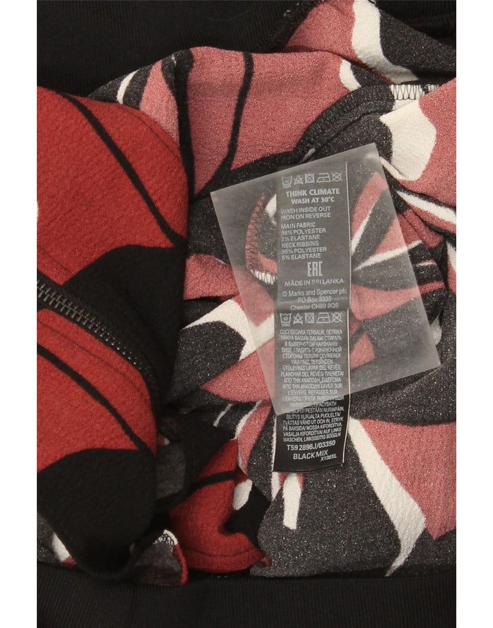 Geacă bomber pentru femei Marks & Spencer UK 12 Medium Black Floral Poliester