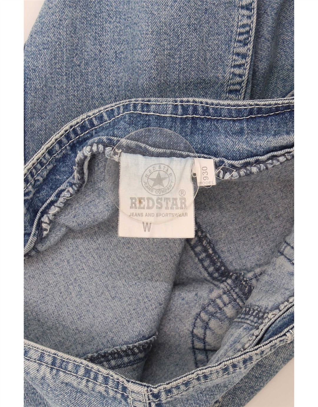 Fusta mini de blugi vintage pentru femei W27 Bumbac albastru mic