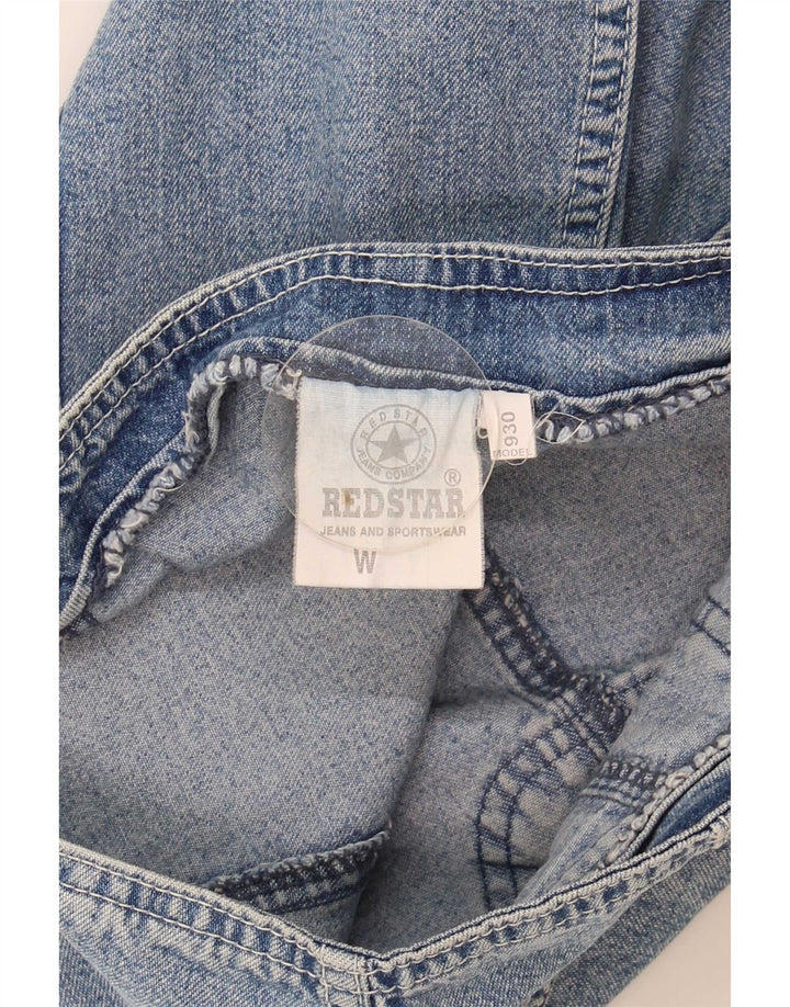 Fusta mini de blugi vintage pentru femei W27 Bumbac albastru mic