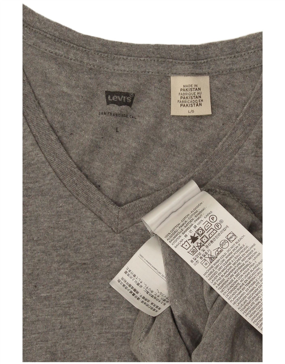 Tricou pentru bărbați Levi's Top mare din bumbac cu pete gri