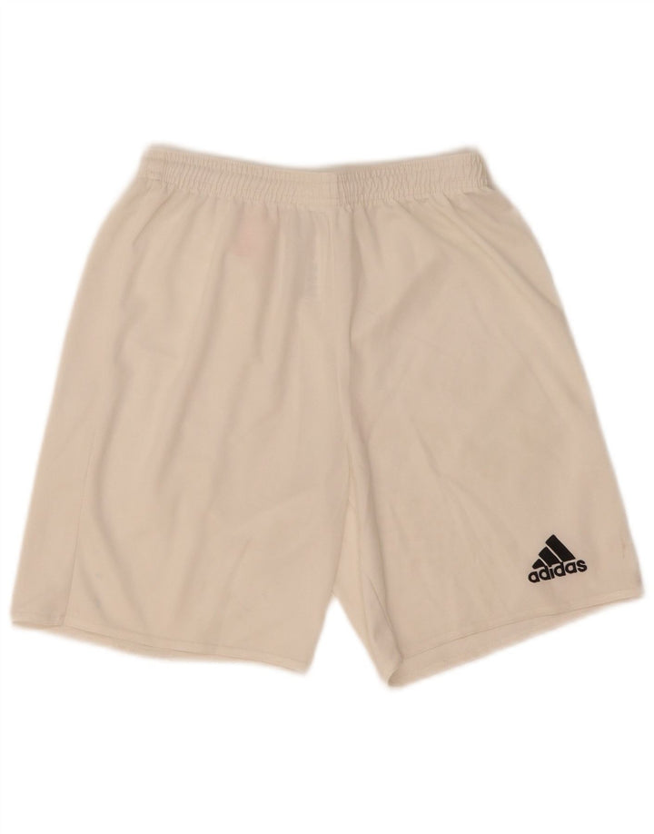 Pantaloni scurți sport adidas Climalite 13-14 ani, alb, poliester