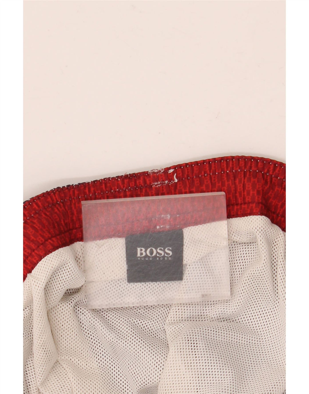 Pantaloni scurți de înot grafic pentru bărbați Hugo Boss, poliester geometric, albastru, mediu