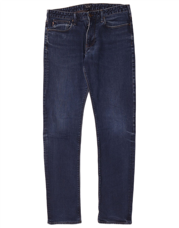 Blugi slim pentru bărbați Armani W32 L32 bumbac bleumarin
