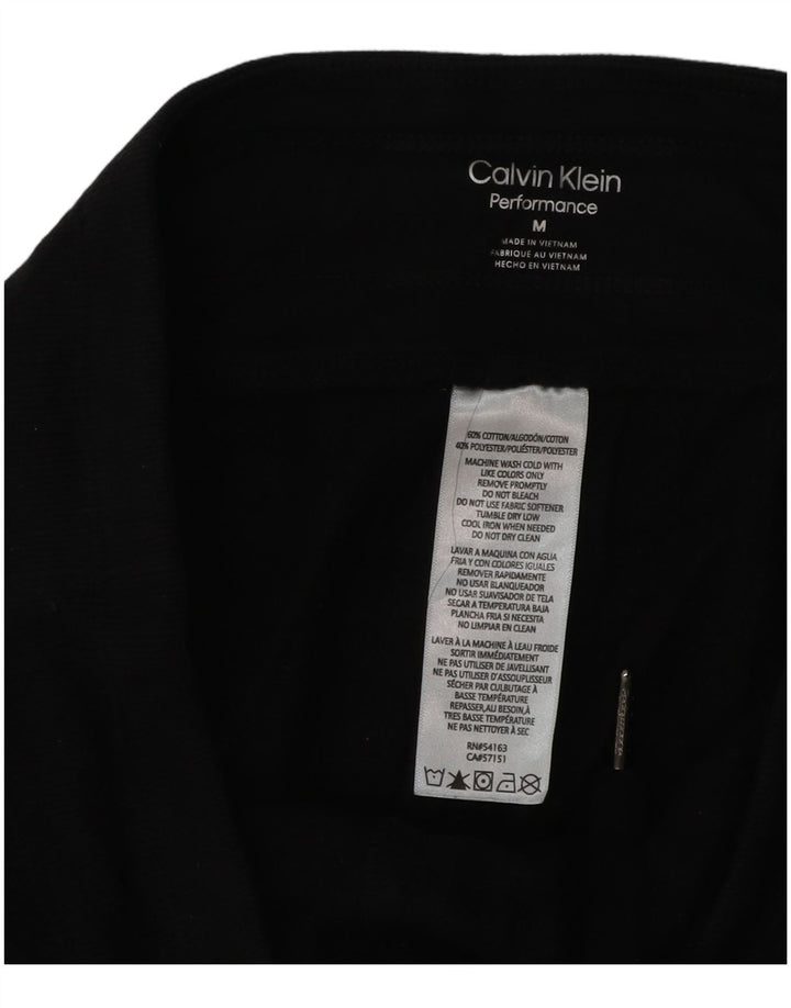 CALVIN KLEIN Pantaloni de trening grafic pentru femei Pantaloni de jogging UK 14 Medium Black