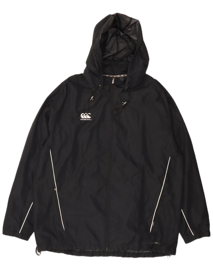 Jachetă de ploaie cu glugă pentru bărbați Canterbury UK 46 3XL Poliester negru
